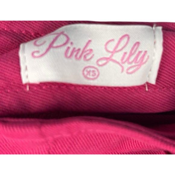 Pink Lily High Waisted Wrap Front Skort Hot Pink Womens Sz XS Barbie Chic Preppy - Picture 8 of 9